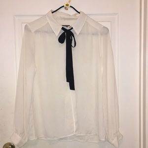 Express bow tie blouse